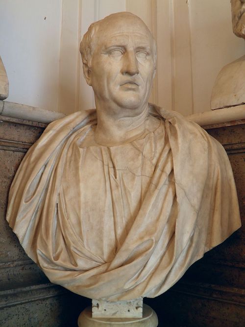 Cicero bust in moulded marble. Height 38 cm. - Decorar con Arte